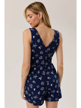 Load image into Gallery viewer, Navy Shells Romper
