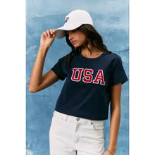 Load image into Gallery viewer, USA Crop Tee
