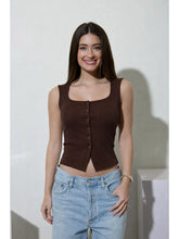 Load image into Gallery viewer, Intensions Ribbed Top Dk. Brown
