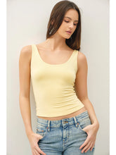 Load image into Gallery viewer, Doubled Lined Scoop Neck Tank
