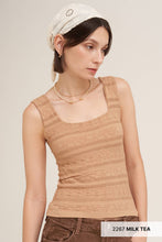 Load image into Gallery viewer, Lace Textured Square Tank
