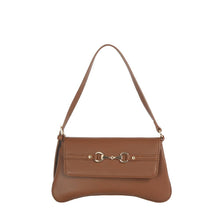 Load image into Gallery viewer, Horsebit Curved Baguette Shoulder Bag
