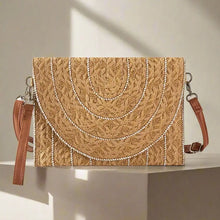 Load image into Gallery viewer, Carly Straw Clutch/Crossbody Bag
