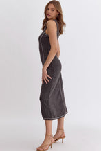 Load image into Gallery viewer, Blurred Lines Midi Dress Charcoal
