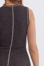 Load image into Gallery viewer, Blurred Lines Midi Dress Charcoal
