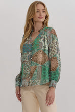 Load image into Gallery viewer, Patches For Fall Top Green
