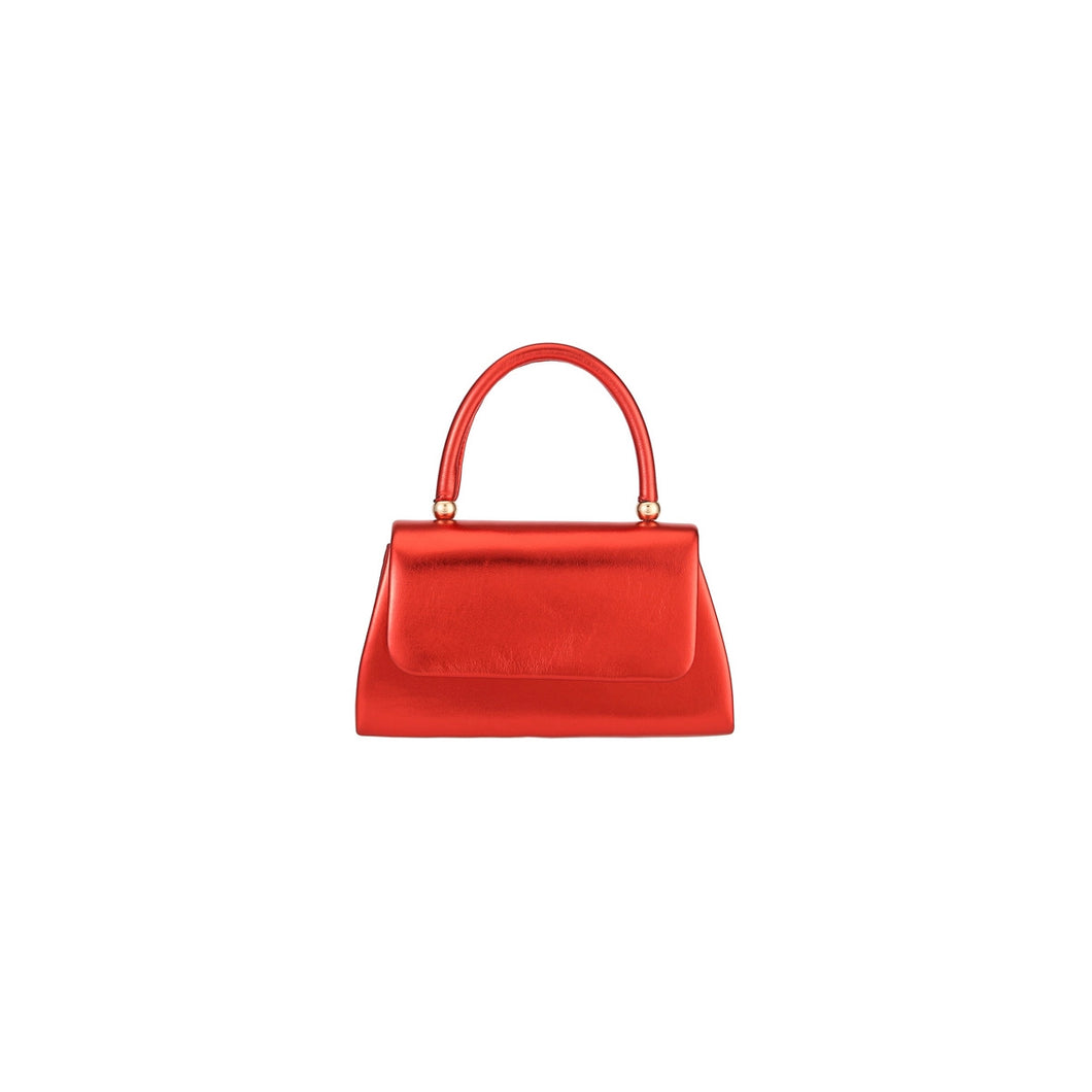 Glossy Top Handle Handbag