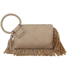 Load image into Gallery viewer, Fringe Leather Wristlet/Clutch
