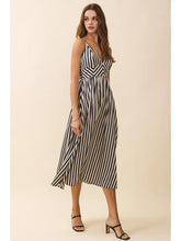 Load image into Gallery viewer, Elegant Stripes Midi Dress
