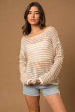 Load image into Gallery viewer, Coastal Lines Sweater Top
