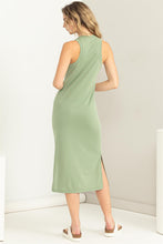 Load image into Gallery viewer, Hazy Dreams Sleeveless Midi Dress Olive
