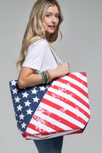 Load image into Gallery viewer, American Flag Beach Bag
