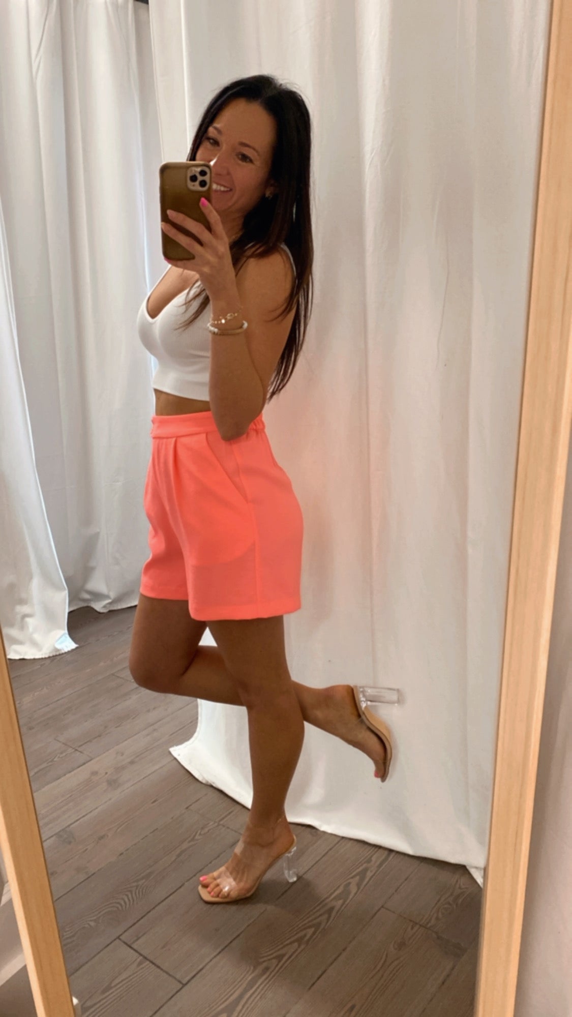 Dress To Impress Shorts Neon Salmon Sugar Chic Boutique Dress To Impress Shorts Neon Salmon Sugar Chic Boutique