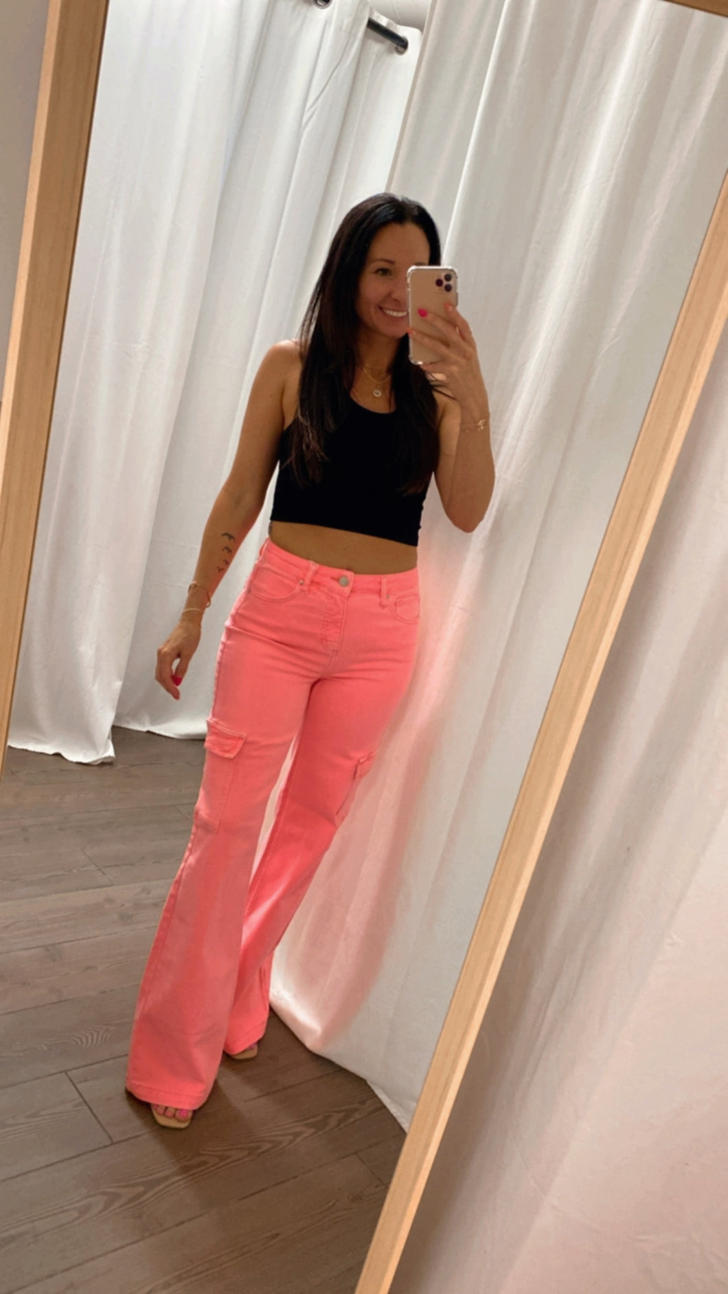 Cargo Lovin' High Rise Jeans Pink