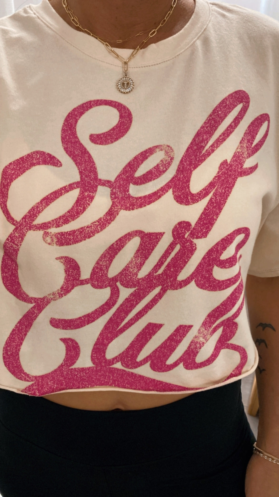 Self Care Club Crop Tee