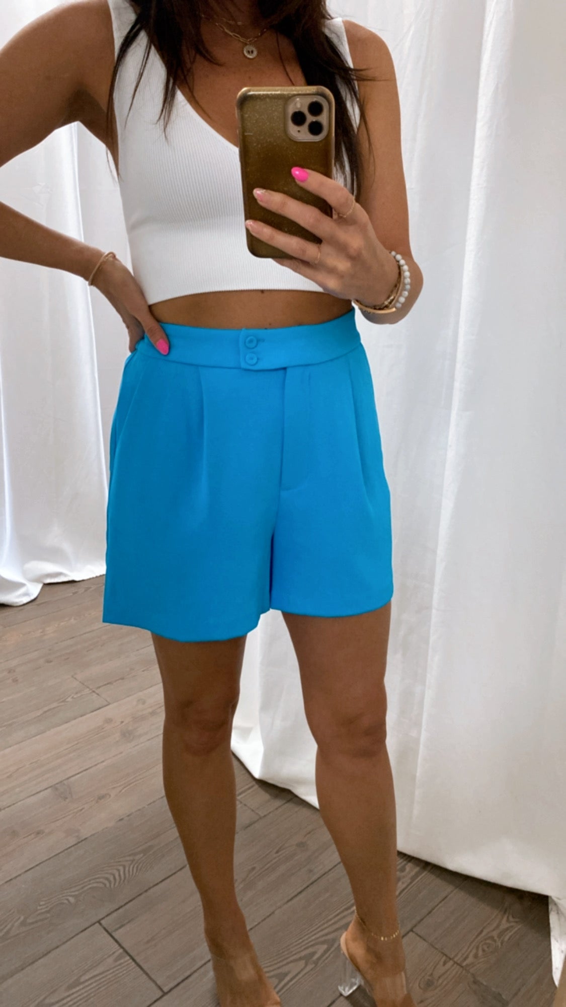Dress To Impress Shorts Vivid Blue – Sugar Chic Boutique