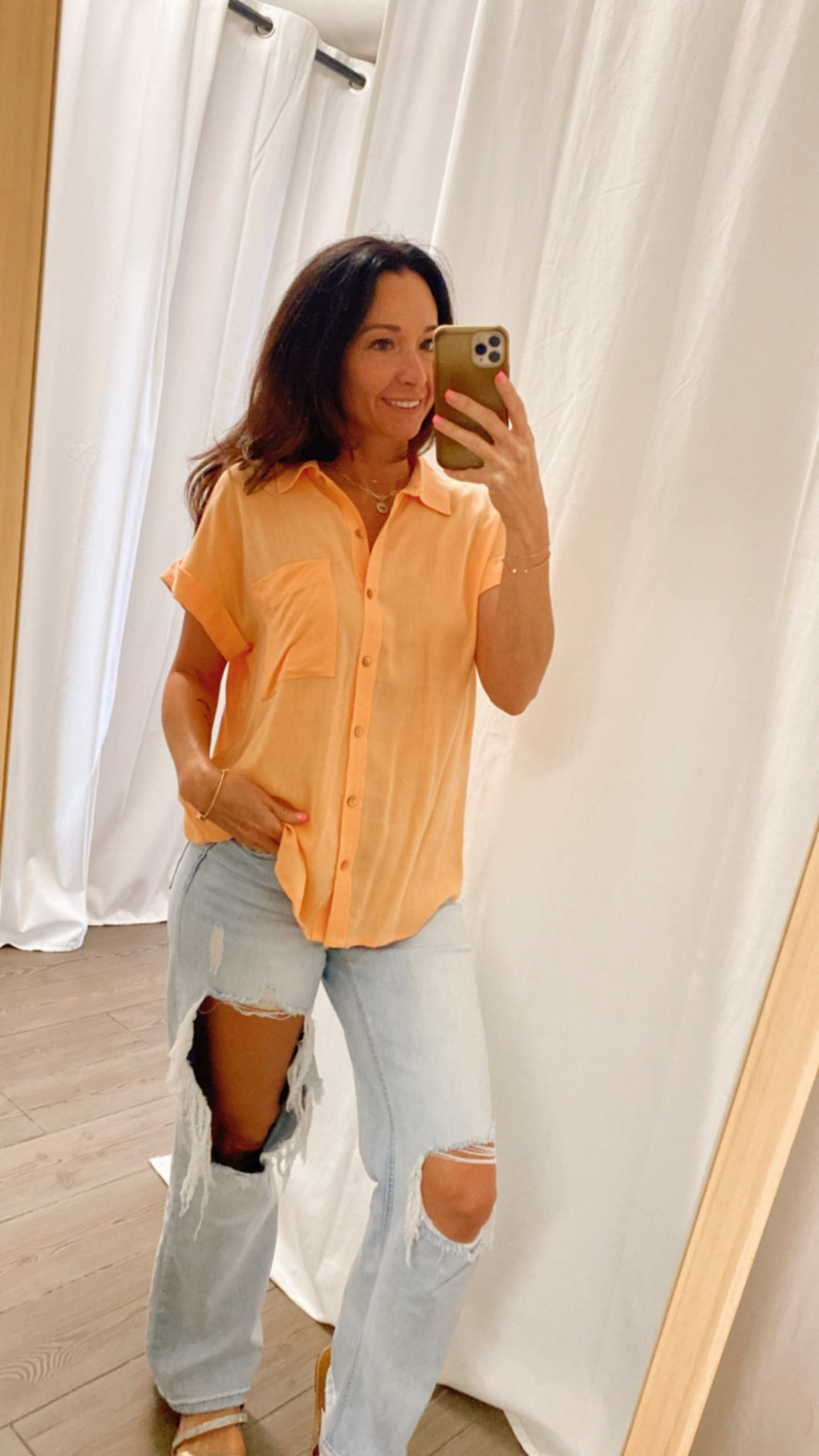 The Brighter Button Down Top