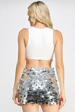 Load image into Gallery viewer, Sparkle &amp; Shine Mini Skirt Silver
