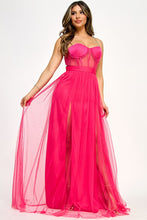 Load image into Gallery viewer, High Class Maxi Dress Fuchsia
