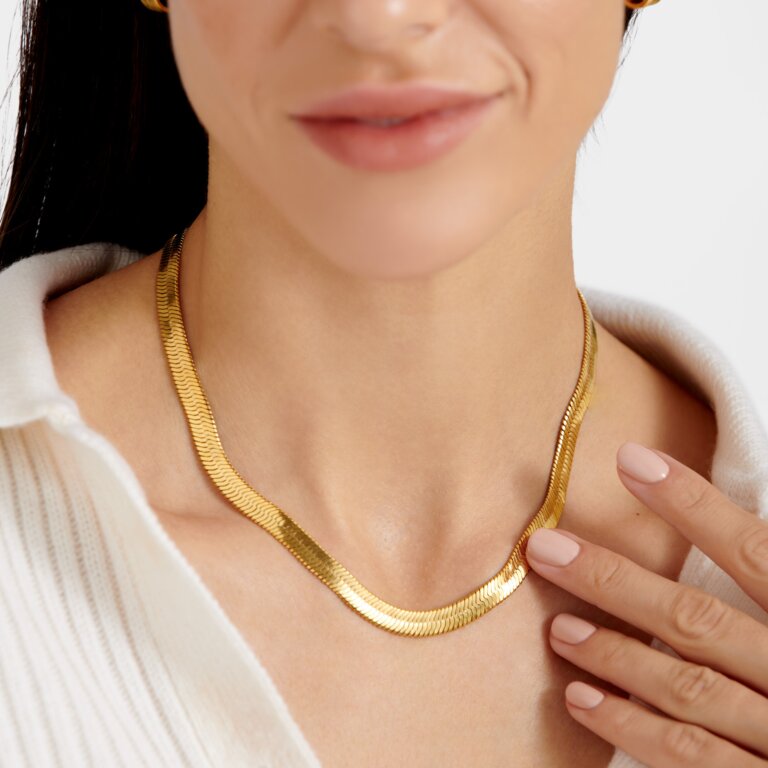 Ciana Gold Large Snake Chain Necklace