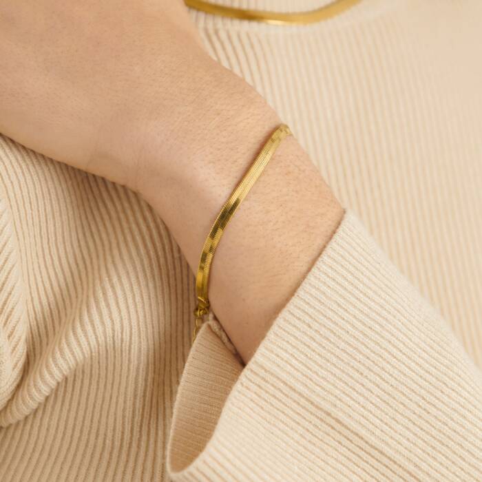 Ciana Gold Snake Chain Bracelet