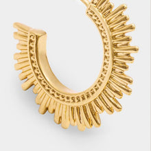 Load image into Gallery viewer, You Shine&#39; Gold Hoop Earrings
