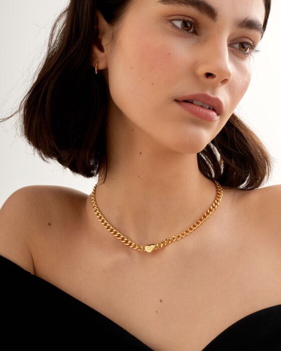Allure Gold Heart Chain Necklace