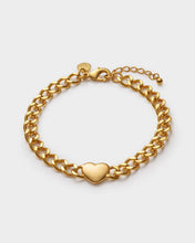 Load image into Gallery viewer, Allure Gold Heart Chain Bracelet
