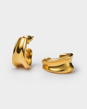 Load image into Gallery viewer, Molten Luxe Gold Hoop Earrings

