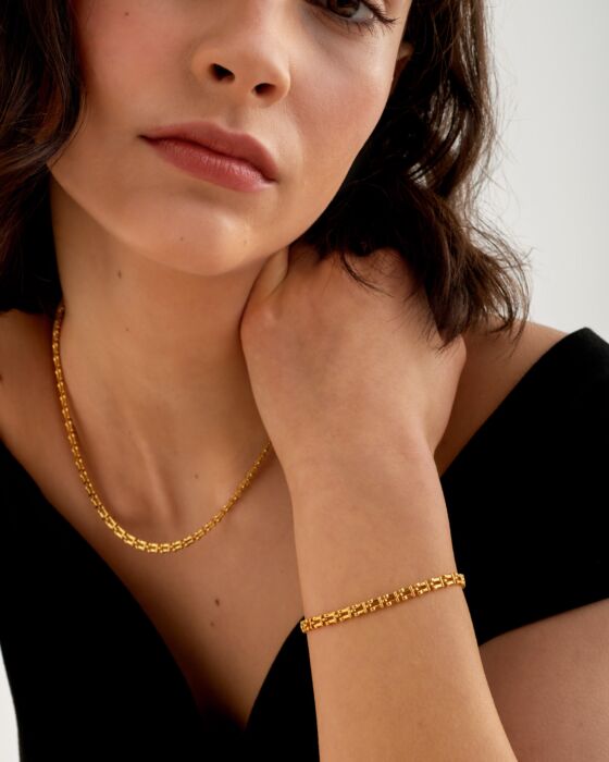 Grecian Gold Link Bracelet
