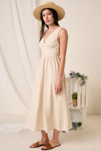 Load image into Gallery viewer, Linen Empire Midi Dress
