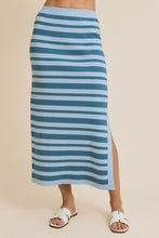 Load image into Gallery viewer, Blue Summer Stripe Skirt
