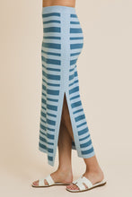 Load image into Gallery viewer, Blue Summer Stripe Skirt
