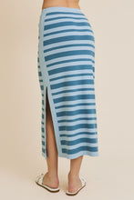Load image into Gallery viewer, Blue Summer Stripe Skirt
