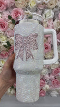 Load and play video in Gallery viewer, Rhinestone Bow Tumbler 40oz
