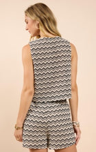 Load image into Gallery viewer, In Between Chevron Buttoned Tank
