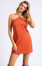 Load image into Gallery viewer, Refined Desert Halter Neck Mini Dress
