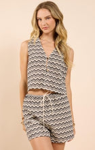 Load image into Gallery viewer, In Between Chevron Buttoned Tank
