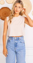 Load image into Gallery viewer, Tilly Cropped Tank Taupe
