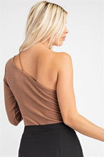 Load image into Gallery viewer, The One Sided Bodysuit - Mocha
