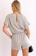 Load image into Gallery viewer, Lazy Day Grey Romper
