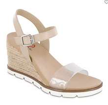 Load image into Gallery viewer, Brandi Wedge Sandal Clear
