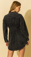 Load image into Gallery viewer, Let&#39;s Play Long Sleeve Denim Shirt Dress
