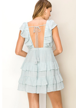 Load image into Gallery viewer, Flirty Feeling Open Back Tiered Mini Dress
