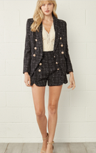 Load image into Gallery viewer, Go For It Plaid Blazer Black
