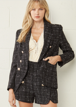 Load image into Gallery viewer, Go For It Plaid Blazer Black
