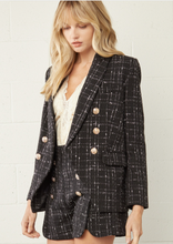 Load image into Gallery viewer, Go For It Plaid Blazer Black
