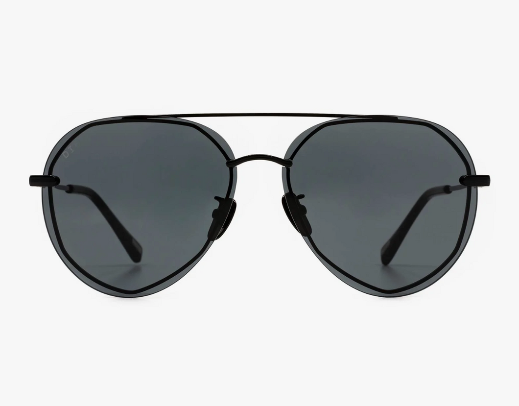 Lenox Black/Gray DIFF Sunglasses