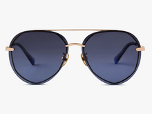 Load image into Gallery viewer, Lenox Gold/Blue DIFF Sunglasses
