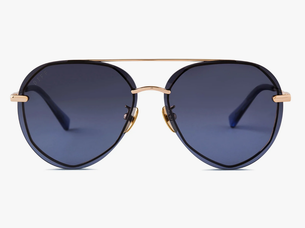 Lenox Gold/Blue DIFF Sunglasses